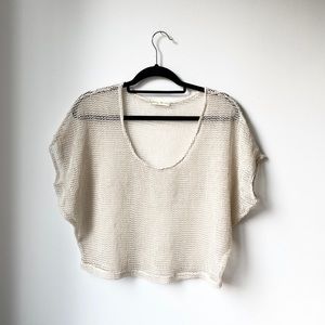 Urban Outfitters netted top in cream
